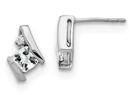 14k White Gold Earrings Style EM7398 - Classique Jewelry Inc.