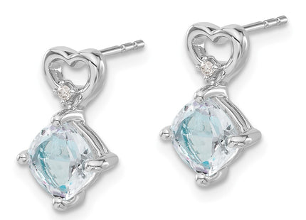 14k White Gold Earrings Style EM7399 - Classique Jewelry Inc.