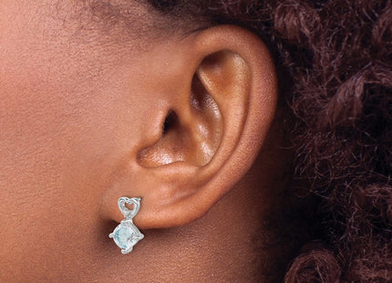 14k White Gold Earrings Style EM7399 - Classique Jewelry Inc.