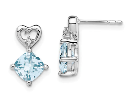 14k White Gold Earrings Style EM7399 - Classique Jewelry Inc.