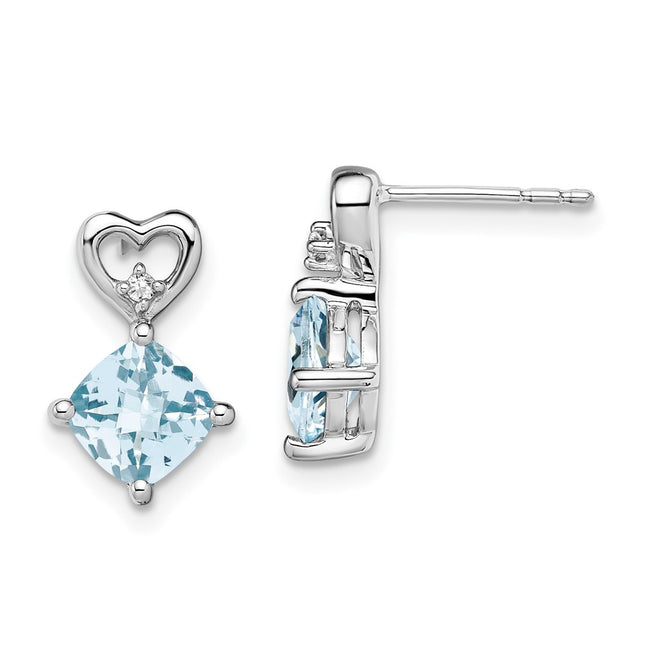 14k White Gold Earrings Style EM7399 - Classique Jewelry Inc.