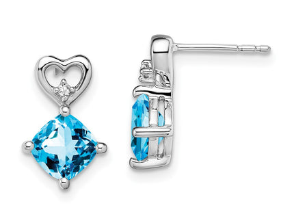 14k White Gold Earrings Style EM7399 - Classique Jewelry Inc.