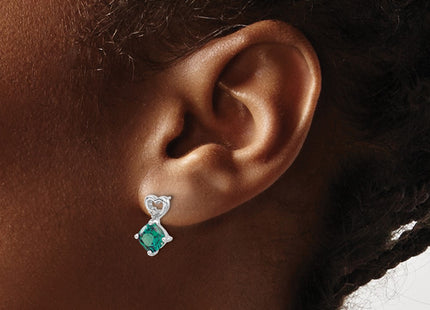 14k White Gold Earrings Style EM7399 - Classique Jewelry Inc.