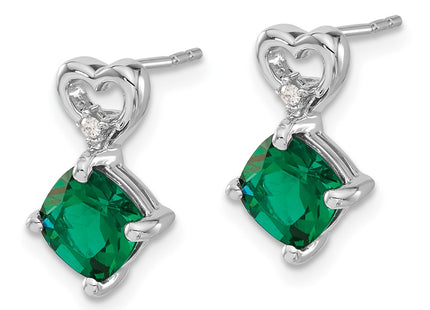 14k White Gold Earrings Style EM7399 - Classique Jewelry Inc.