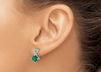 14k White Gold Earrings Style EM7399 - Classique Jewelry Inc.