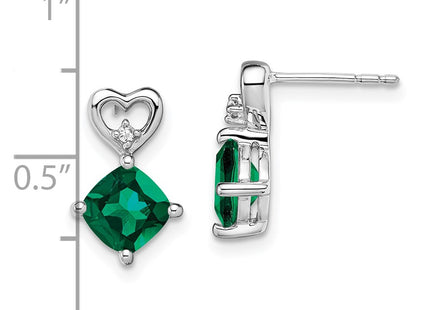 14k White Gold Earrings Style EM7399 - Classique Jewelry Inc.