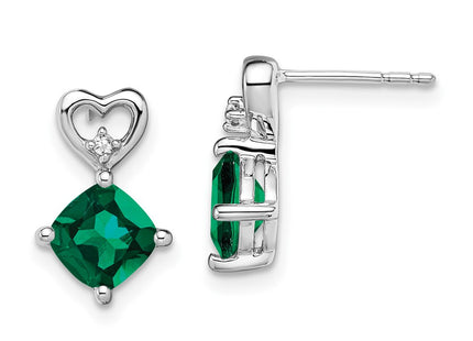 14k White Gold Earrings Style EM7399 - Classique Jewelry Inc.