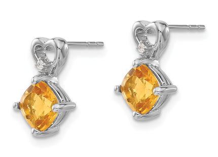 14k White Gold Earrings Style EM7399 - Classique Jewelry Inc.