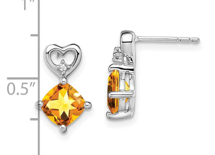 14k White Gold Earrings Style EM7399 - Classique Jewelry Inc.