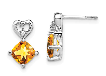 14k White Gold Earrings Style EM7399 - Classique Jewelry Inc.