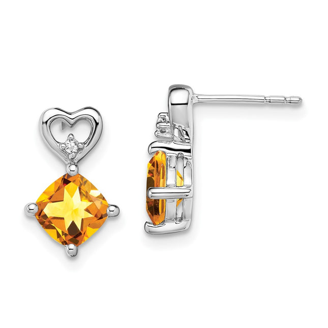 14k White Gold Earrings Style EM7399 - Classique Jewelry Inc.