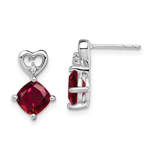 14k White Gold Earrings Style EM7399 - Classique Jewelry Inc.