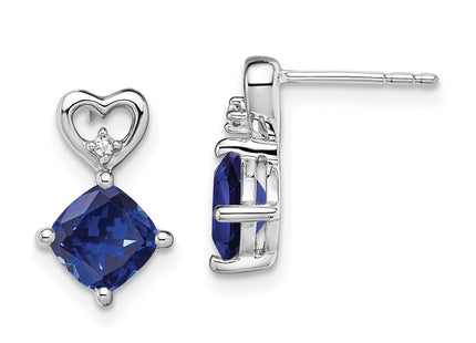 14k White Gold Earrings Style EM7399 - Classique Jewelry Inc.