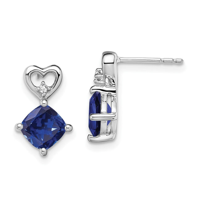 14k White Gold Earrings Style EM7399 - Classique Jewelry Inc.