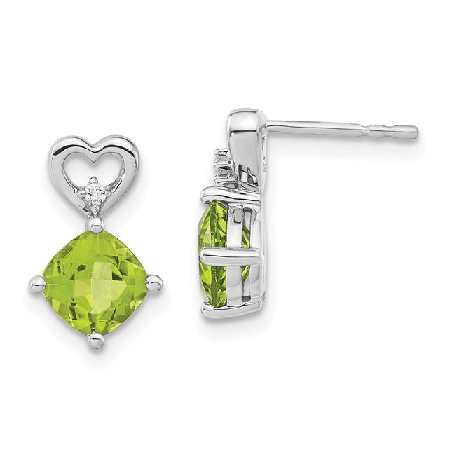 14k White Gold Earrings Style EM7399 - Classique Jewelry Inc.