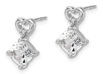 14k White Gold Earrings Style EM7399 - Classique Jewelry Inc.