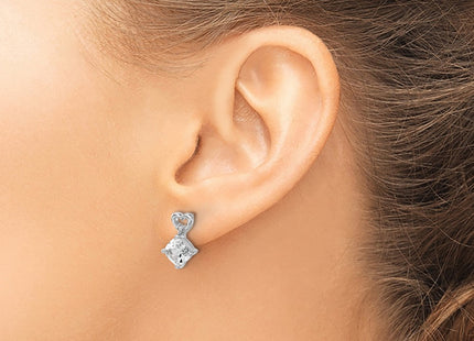 14k White Gold Earrings Style EM7399 - Classique Jewelry Inc.