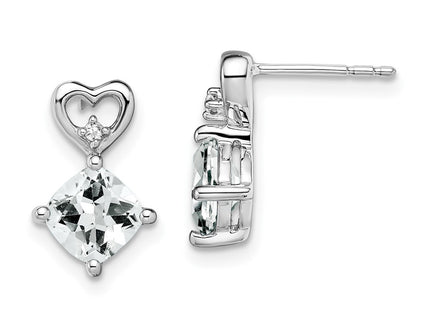 14k White Gold Earrings Style EM7399 - Classique Jewelry Inc.