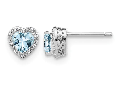 Sterling silver diamond earrings