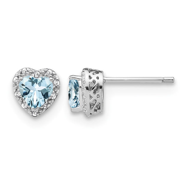 Sterling silver diamond earrings