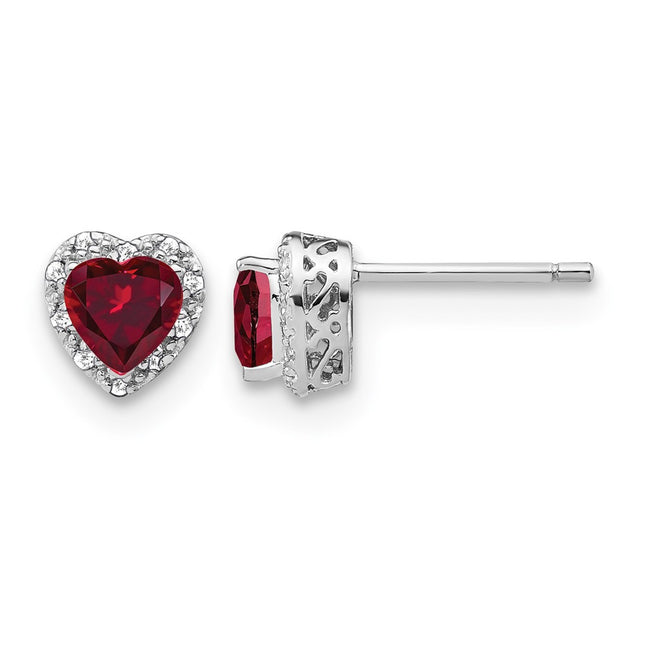 Sterling silver diamond earrings