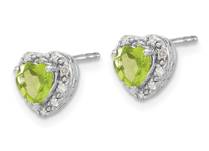 Sterling silver diamond earrings, alternate view