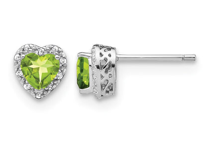 Sterling silver diamond earrings
