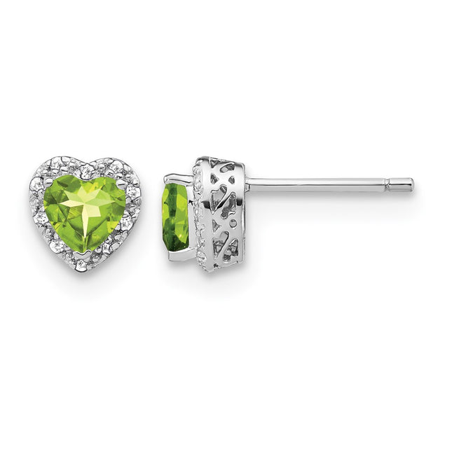 Sterling silver diamond earrings
