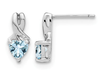 Sterling silver diamond earrings