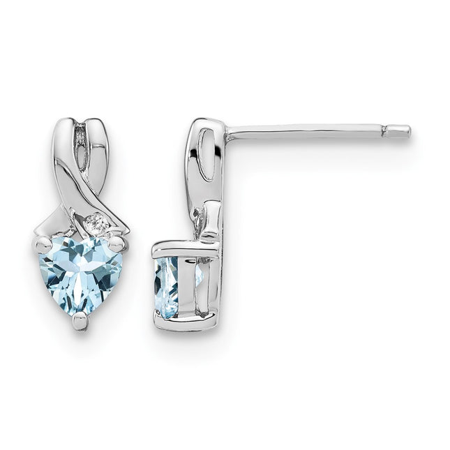 Sterling silver diamond earrings