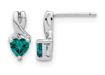 Sterling silver diamond earrings