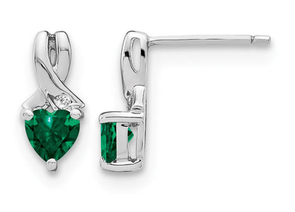Sterling silver diamond earrings