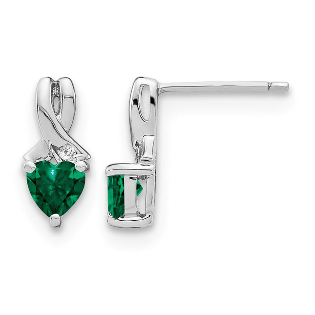 Sterling silver diamond earrings