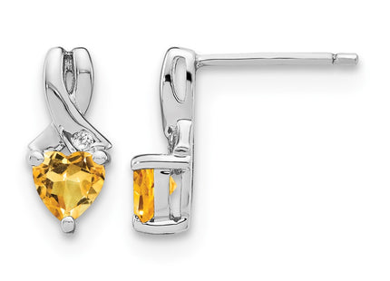 Sterling silver diamond earrings