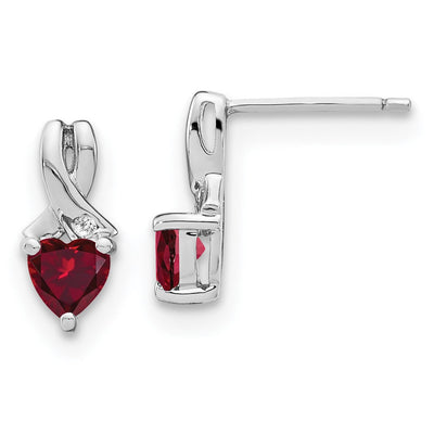 Sterling silver diamond earrings