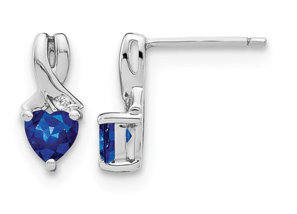 Sterling silver diamond earrings