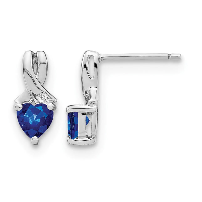 Sterling silver diamond earrings