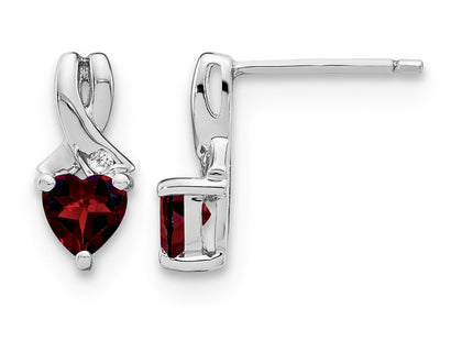 Sterling silver diamond earrings