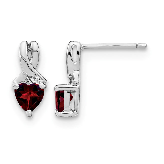 Sterling silver diamond earrings