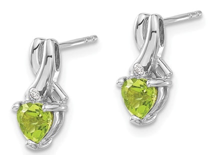 Sterling silver diamond earrings, alternate view