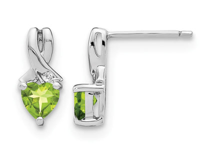 Sterling silver diamond earrings
