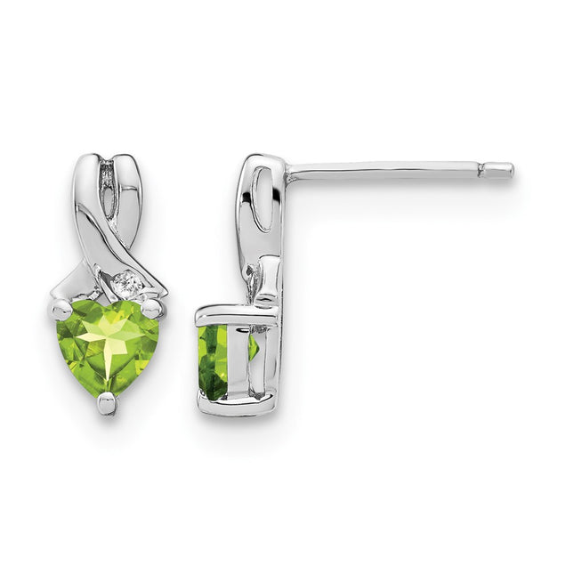 Sterling silver diamond earrings