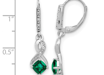 Sterling silver diamond earrings, further view