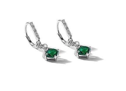 Sterling silver diamond earrings, additional view
