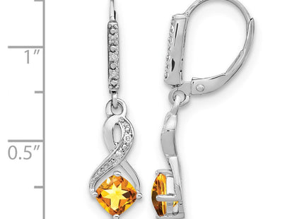 Sterling silver diamond earrings, further view
