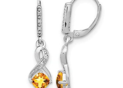 Sterling silver diamond earrings