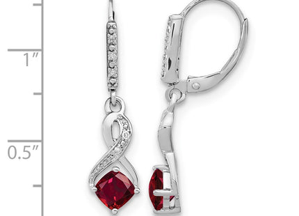 Sterling silver diamond earrings, further view