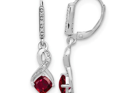 Sterling silver diamond earrings