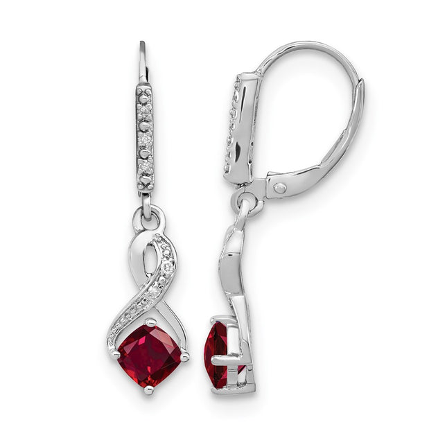 Sterling silver diamond earrings