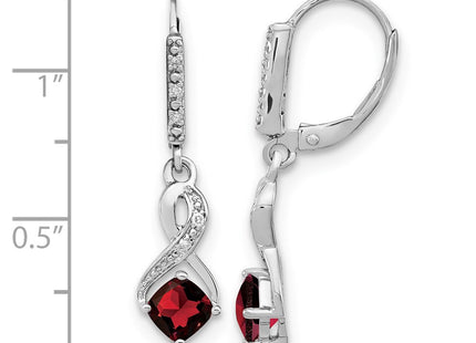 Sterling silver diamond earrings, further view